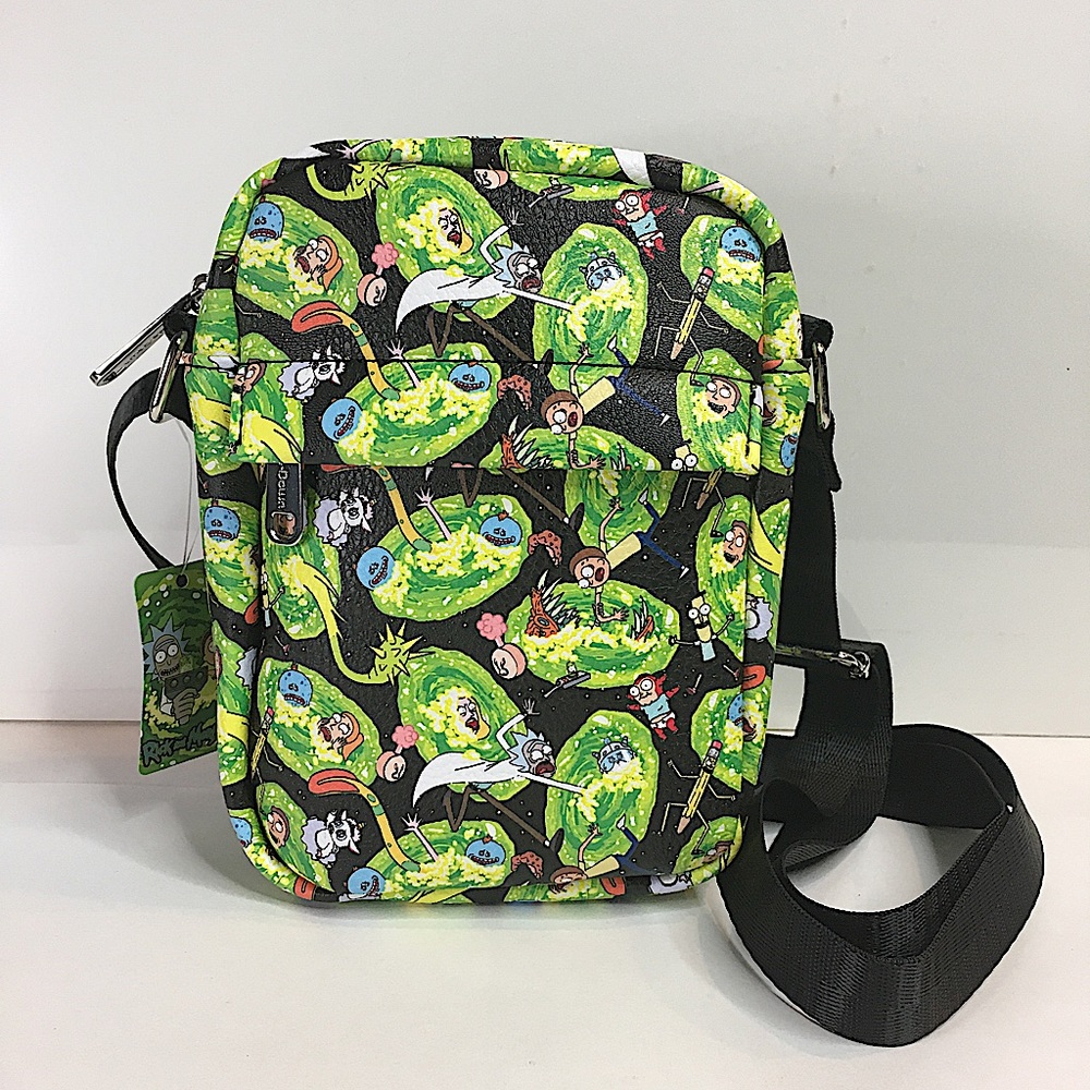 Rick and Morty Buckle-Down Adult Swim Small Crossbody Shoulder Bag